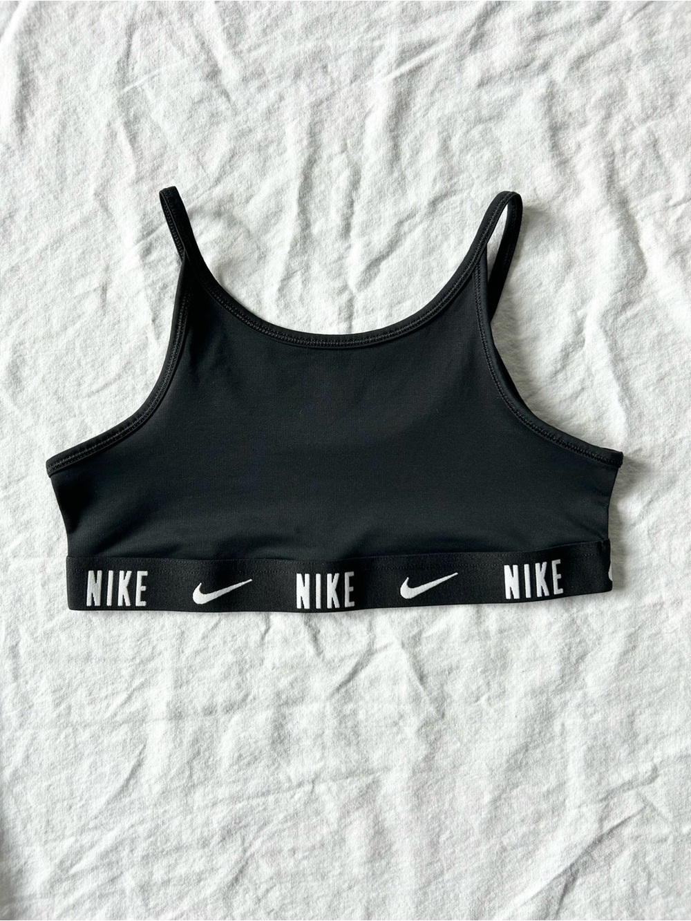 Nike Big Kids Black Banded Sports Bra